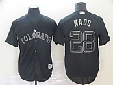 Rockies 28 Nolan Arenado Nado Black 2019 Players' Weekend Player Jersey,baseball caps,new era cap wholesale,wholesale hats